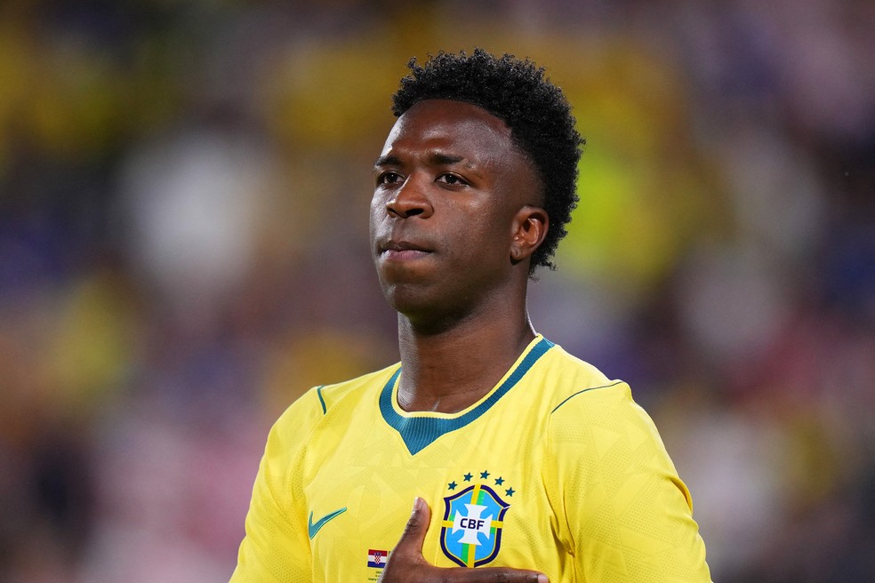 Vini Jr Vinicius Junior Brasil x Croácia — Foto: Rich Storry/AFP