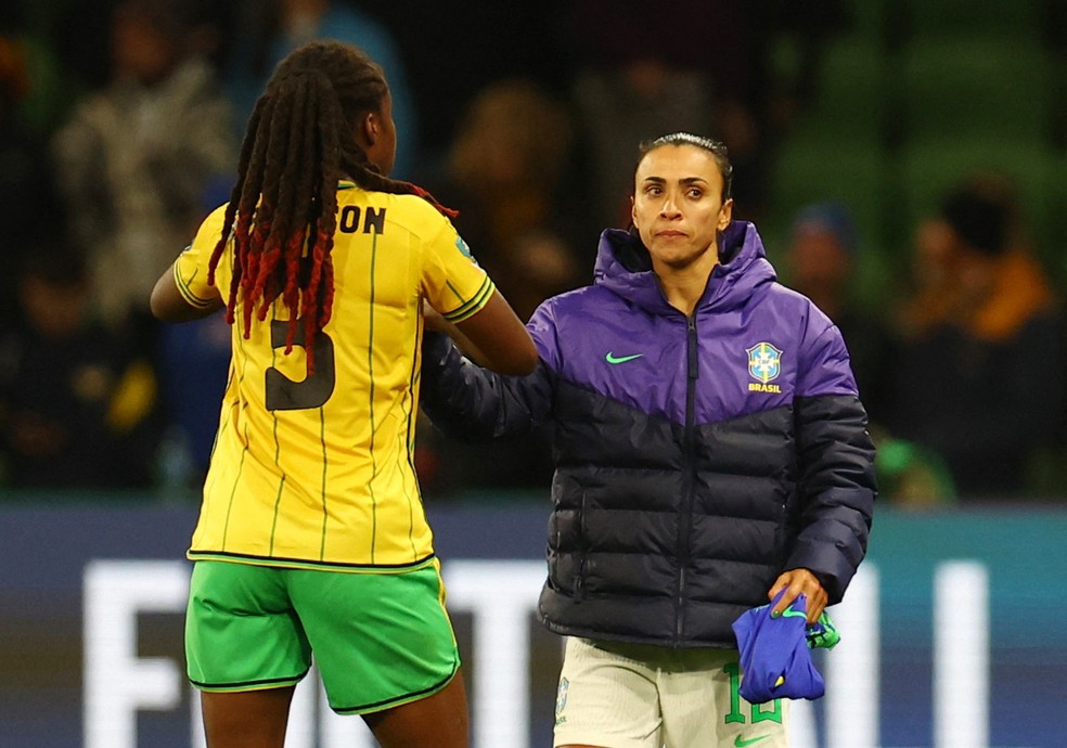 Marta se despediu de sua sexta Copa do Mundo com eliminação para a Jamaica — Foto: Reuters