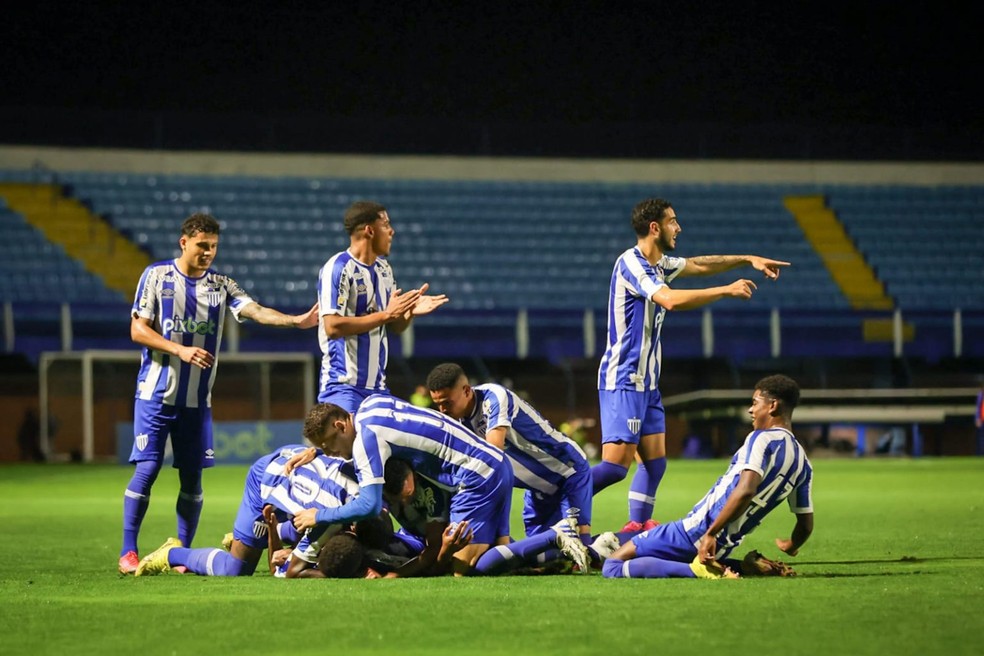 Nação e Avaí empataram por 1 a 1 na Arena Joinville (Foto: Leo