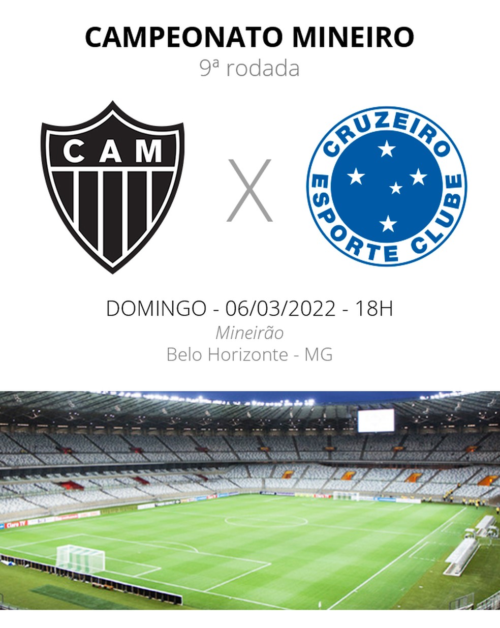 Atlético-MG x Cruzeiro: Saiba como assistir online AO VIVO ao jogo do BR