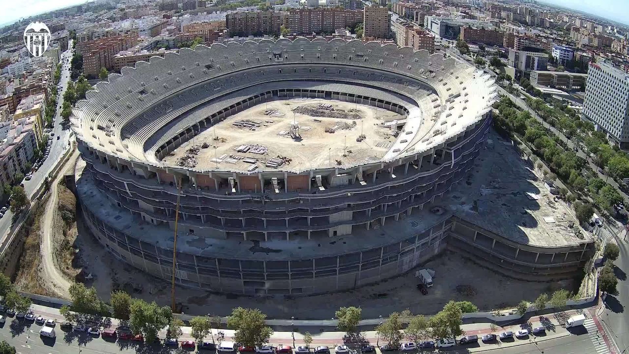 Valencia divulga novo vídeo e mostra avanço das obras do Nou Mestalla