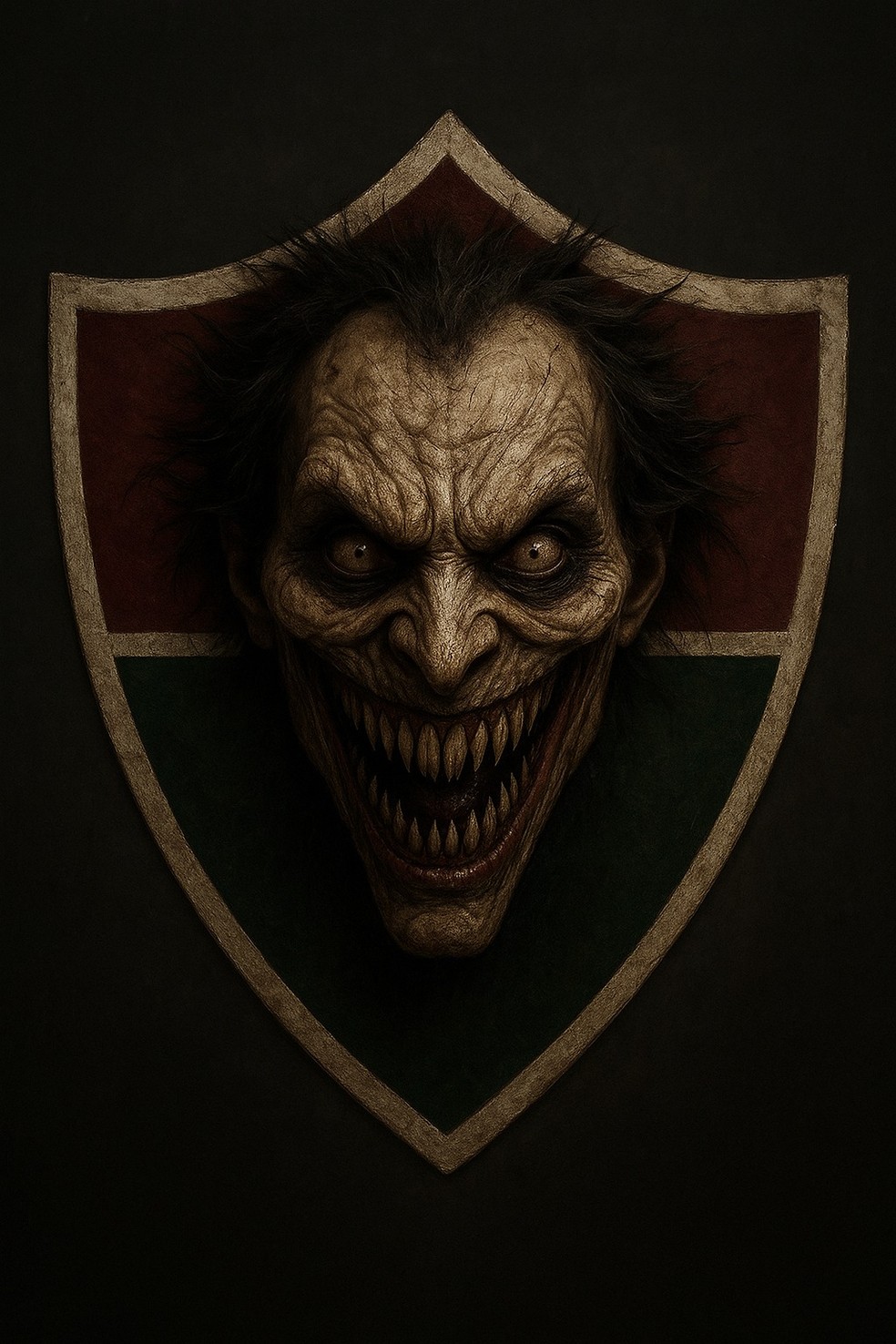 Escudo do Fluminense para o halloween criado através de inteligência artificial — Foto: Reprodução/ChatGPT