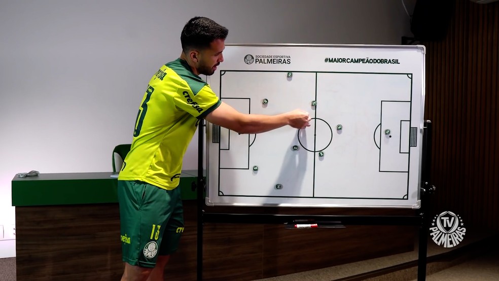 Luan, zagueiro do Palmeiras, concluiu curso da Licença B na CBF — Foto: TV Palmeiras