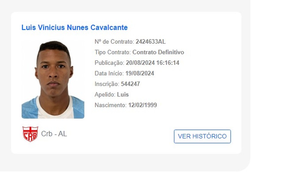 Vinícius Barata teve o nome publicado no BID — Foto: Reprodução/BID