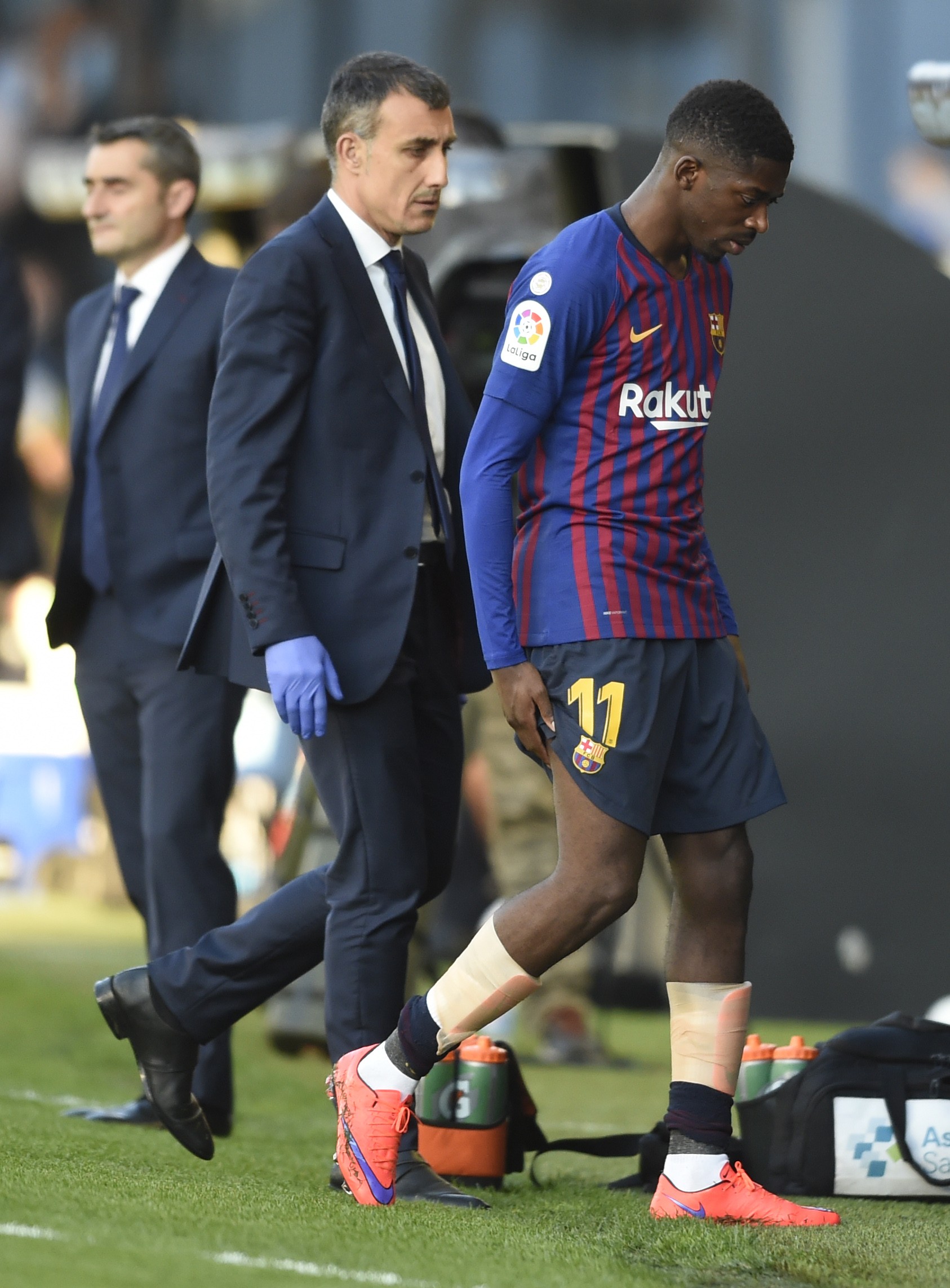 Barcelona confirma o desfalque do atacante Dembélé contra o Liverpool ...