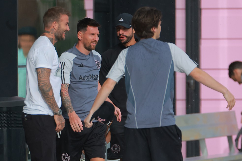 Beckham é dono do Inter Miami, time que contratou Lionel Messi — Foto: Hector Vivas/Getty Images