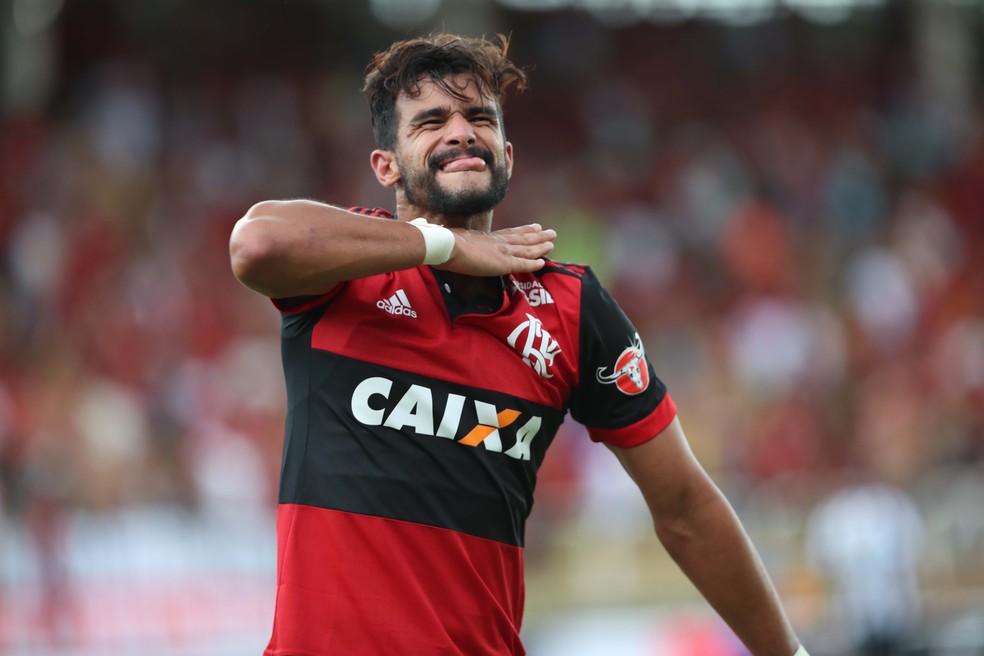 Hoje no Botafogo-PB, Henrique Dourado defendeu o Flamengo entre 2018 e 2019 — Foto: Gilvan de Souza/Flamengo