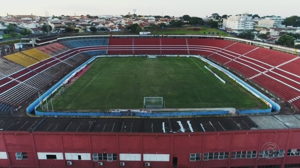 Estádio Benedito Teixeira, em São José do Rio Preto — Foto: Reprodução/TV TEM