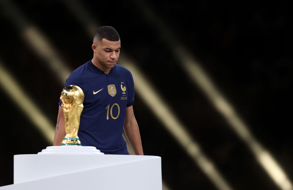 Mbappé é vice-campeão da Copa do Mundo 2022 com a França — Foto: Julian Finney/Getty Images