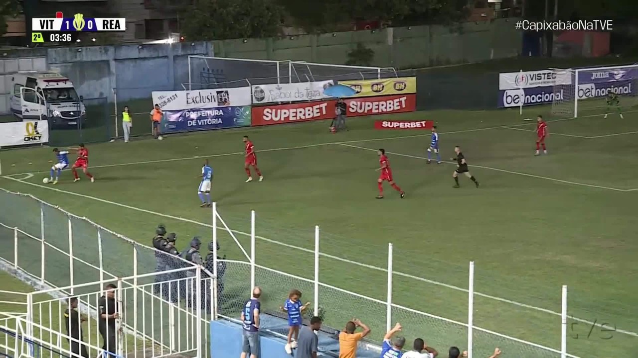 Gol de João Paulo, do Vitória-ES, contra o Real Noroeste, pelo Capixaba 2024