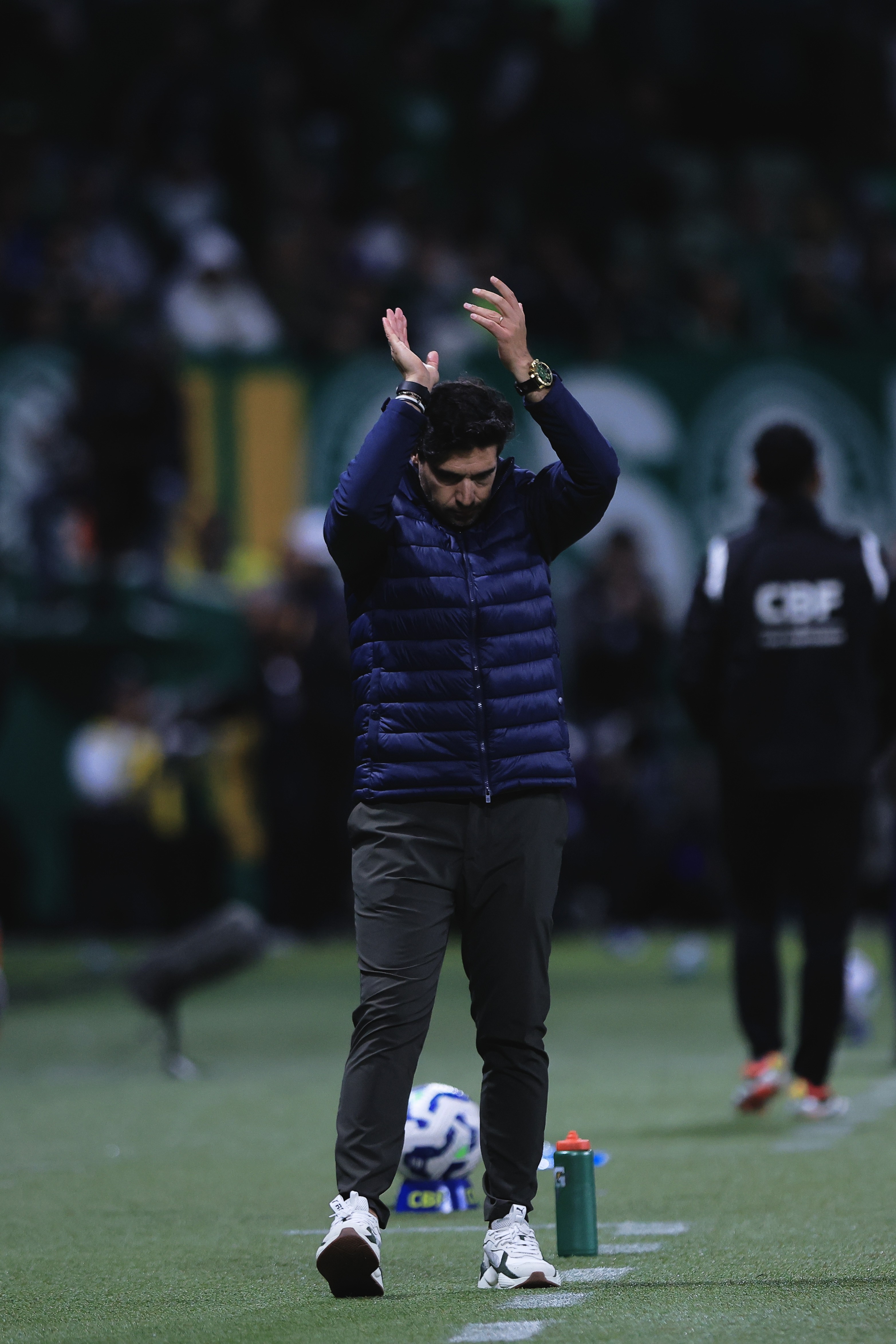 Torcedores do Palmeiras fazem protesto, mandam Abel 