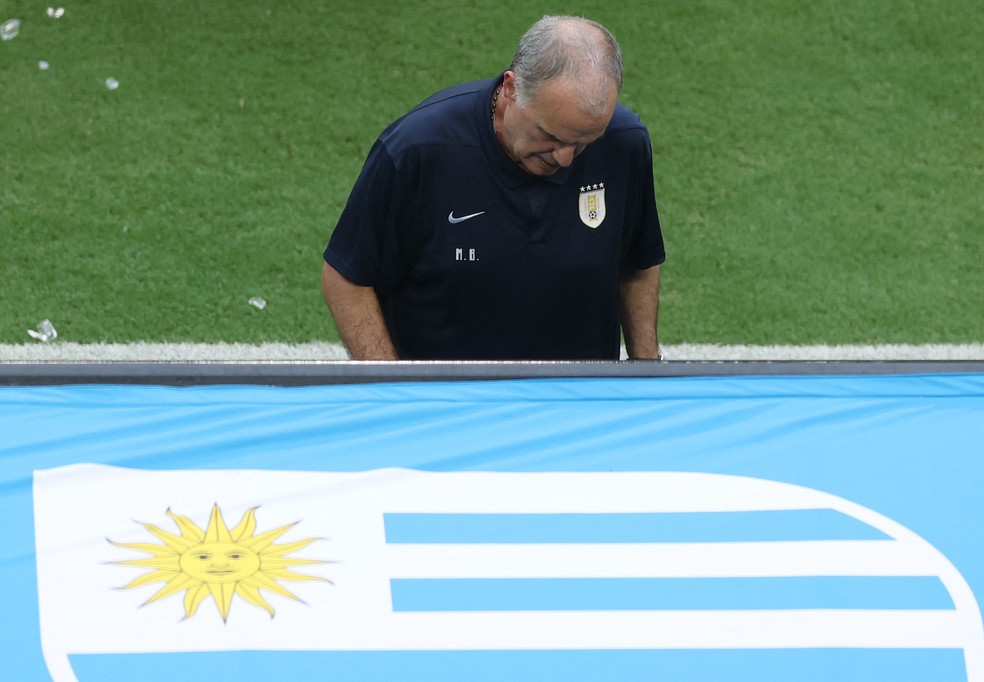 Argentino Marcelo Bielsa é o comandante da seleção uruguaia — Foto: REUTERS/Paul Childs