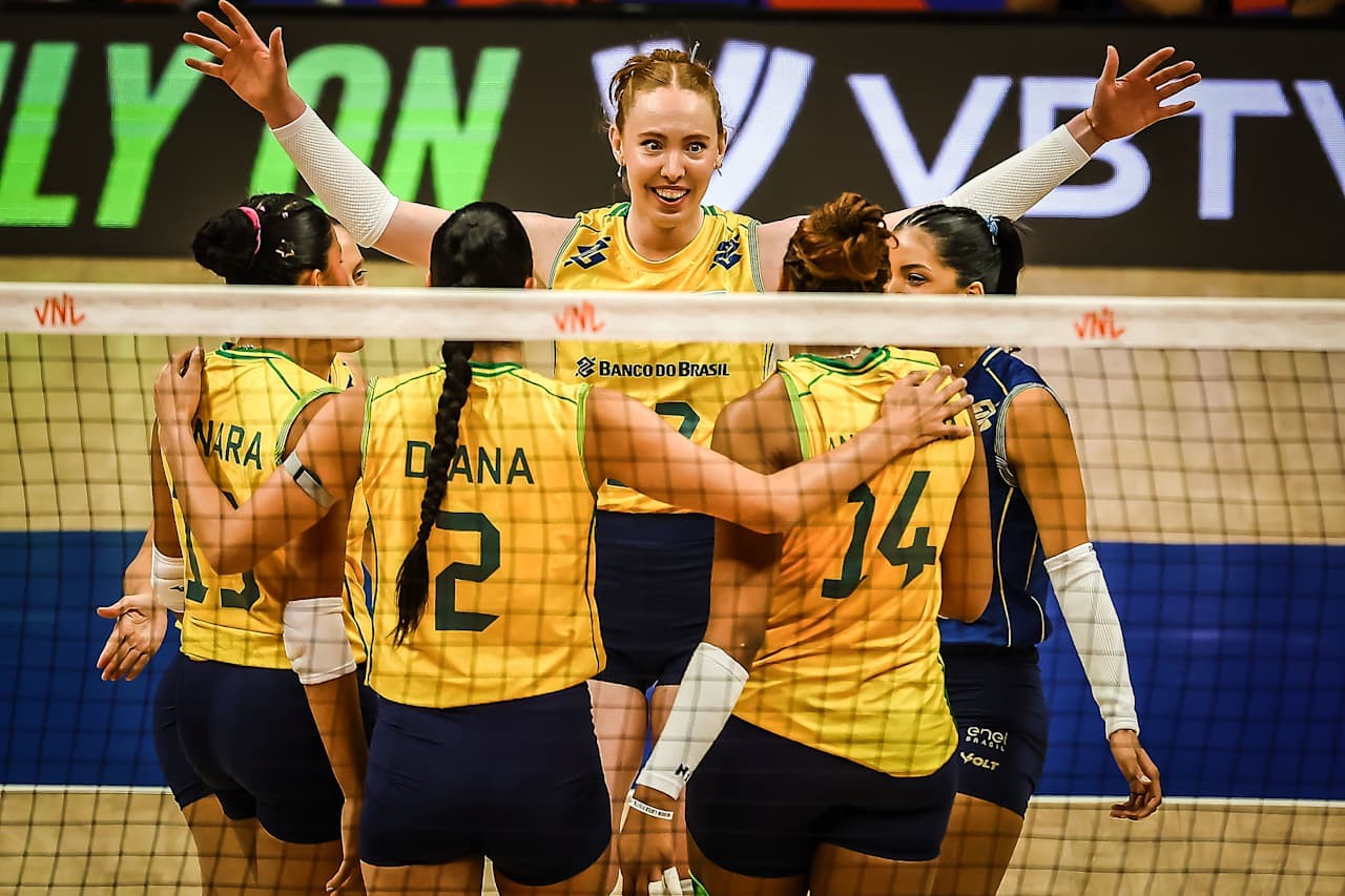 Vôlei Feminino: Brasil busca 2ª vitória na VNL hoje contra adversário