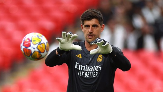 Champions: Courtois será titular do Real Madrid na final, anuncia Ancelotti