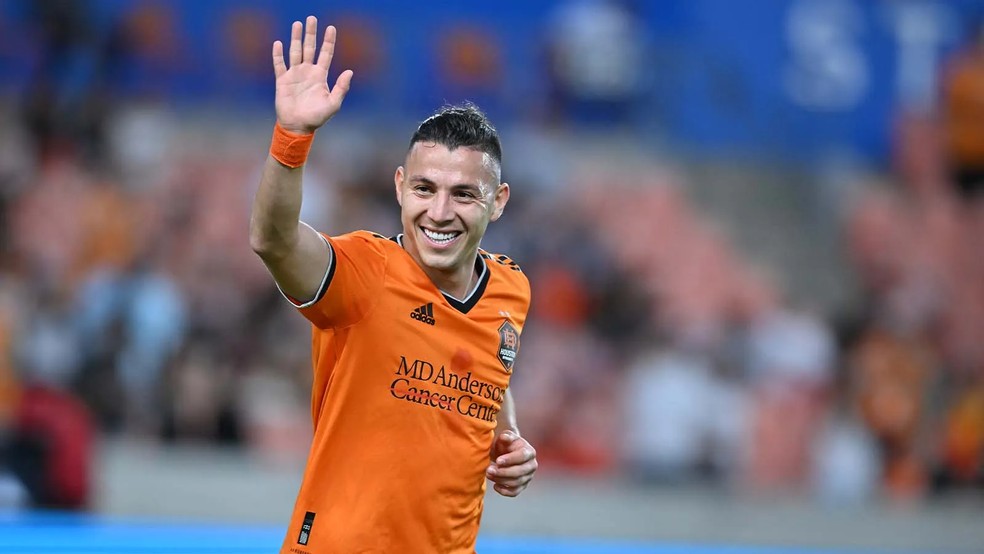 Ferreira foi o artilhero do Houston Dynamo no ano passado, mas perdeu espa&ccedil;o com a chegada de um novo treinador em 2023 &mdash; Foto: Houston Dynamo