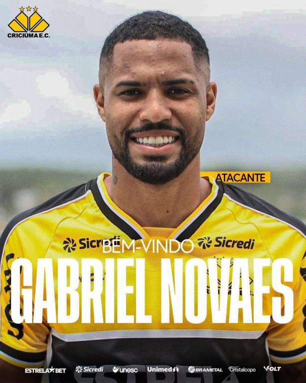 Criciúma anuncia atacante Gabriel Novaes