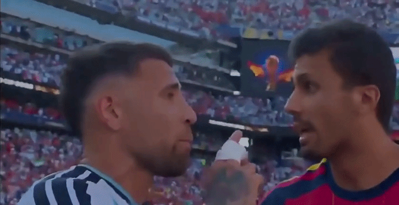 "Comece a falar menos, idiota": entenda bronca de Otamendi em Rodri na final da Copa do Mundo