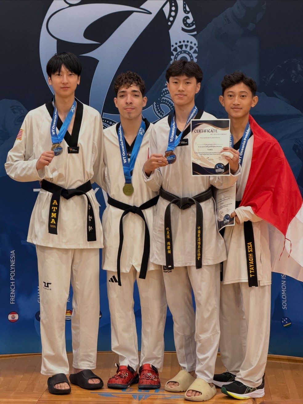 Quadro de medalhas com o Brasil em terceiro lugar na President’s Cup — Giovanni Aubin