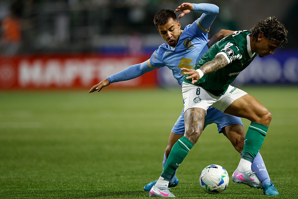 Robson Matheus defendeu o Bolívar diante do Palmeiras neste ano — Foto: Miguel Schincariol/Getty Images