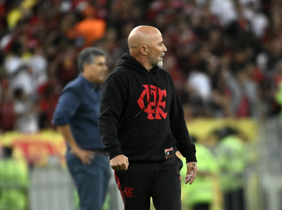 Sampaoli, Flamengo, Aucas, Libertadores — Foto: André Durão/ge