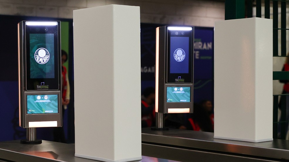 Sistema de reconhecimento facial do Allianz Parque, estádio do Palmeiras — Foto: Fabio Menotti/Palmeiras