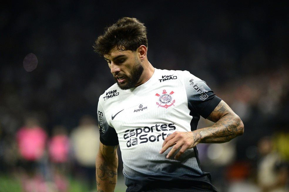 Yuri Alberto, do Corinthians, no segundo jogo da final do Campeonato Paulista, na Neo Química Arena — Foto: Marcos Ribolli
