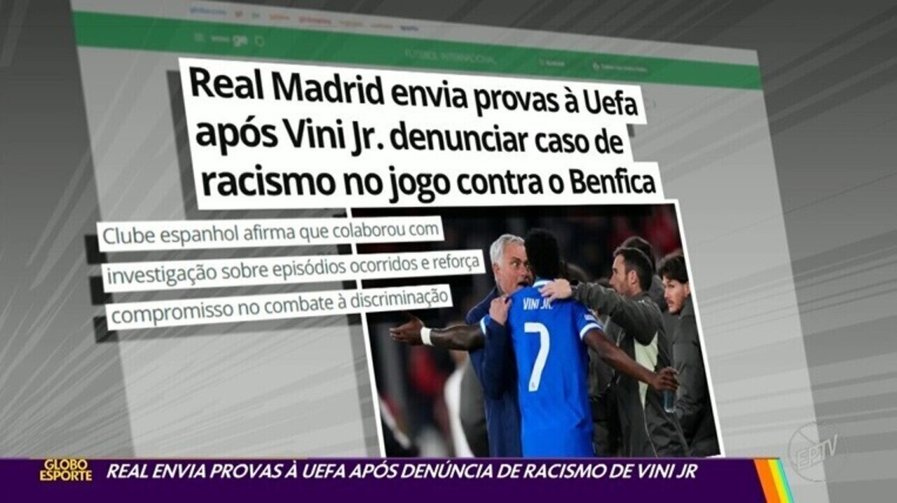 Benfica identifica torcedores que foram racistas com Vini Jr.