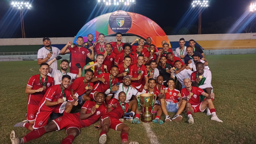 Rio Branco-AC foi o campeão acreano de 2023 — Foto: Agatha Lima/Rede Amazônica Acre