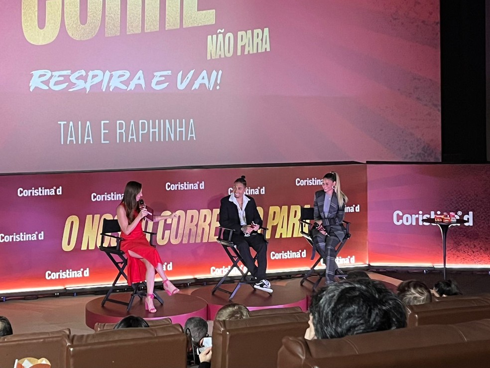 Raphinha, do Barcelona, em evento em São Paulo — Foto: Lorena Ortega