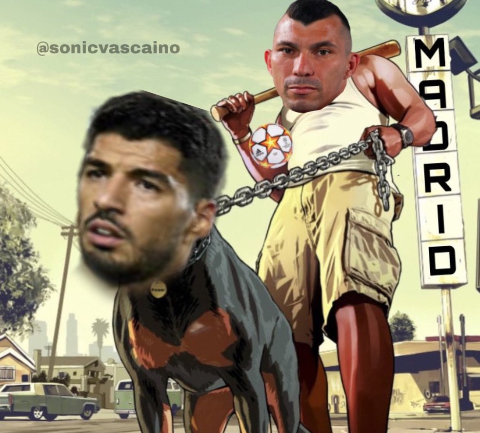 Meme de torcedores do Vasco tira onda com atuação de Medel contra Suárez — Foto: Reprodução