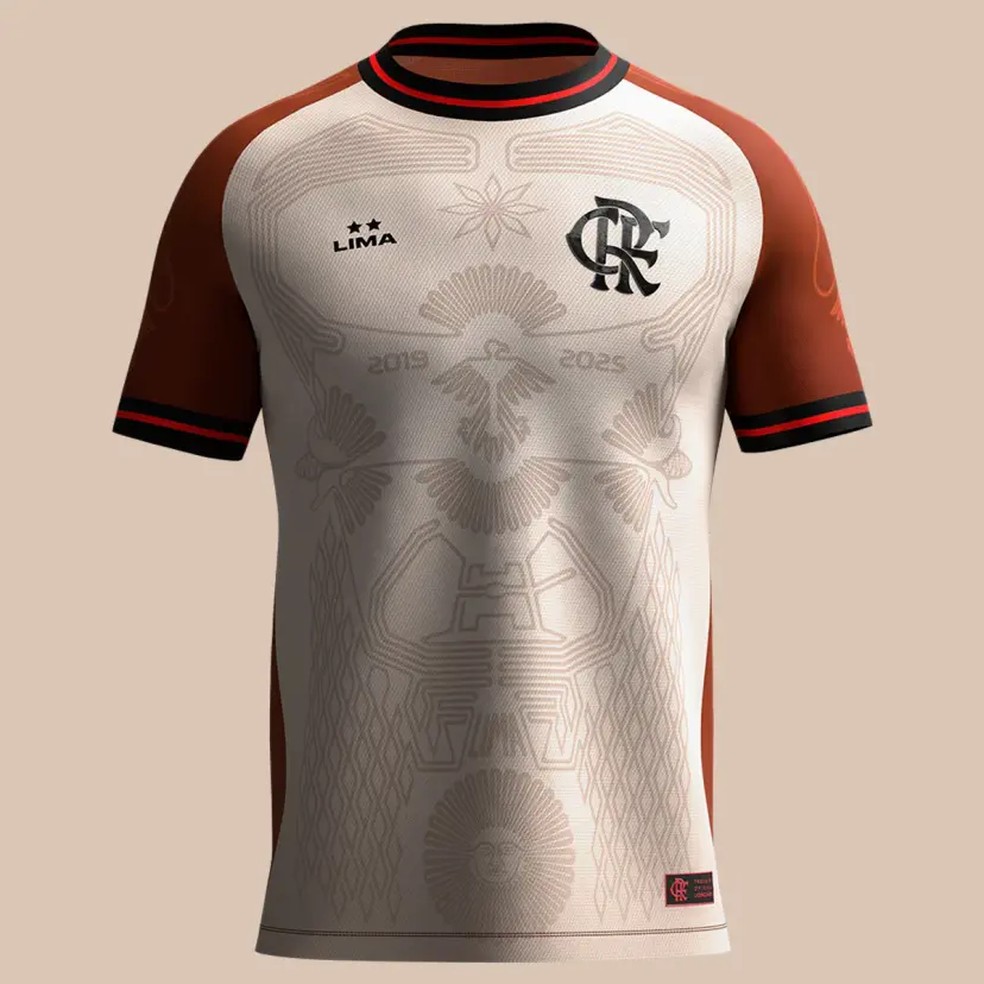 Camisa Urubu de Lima, vencedora de concurso do Flamengo — Foto: Divulgação