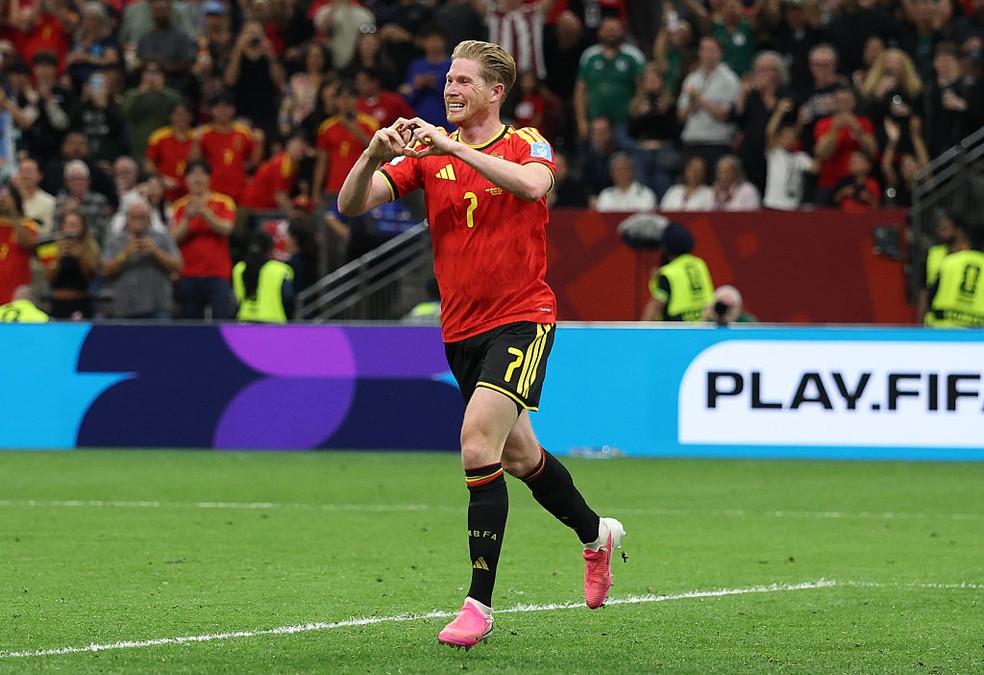 De Bruyne comemora gol na Copa do Mundo