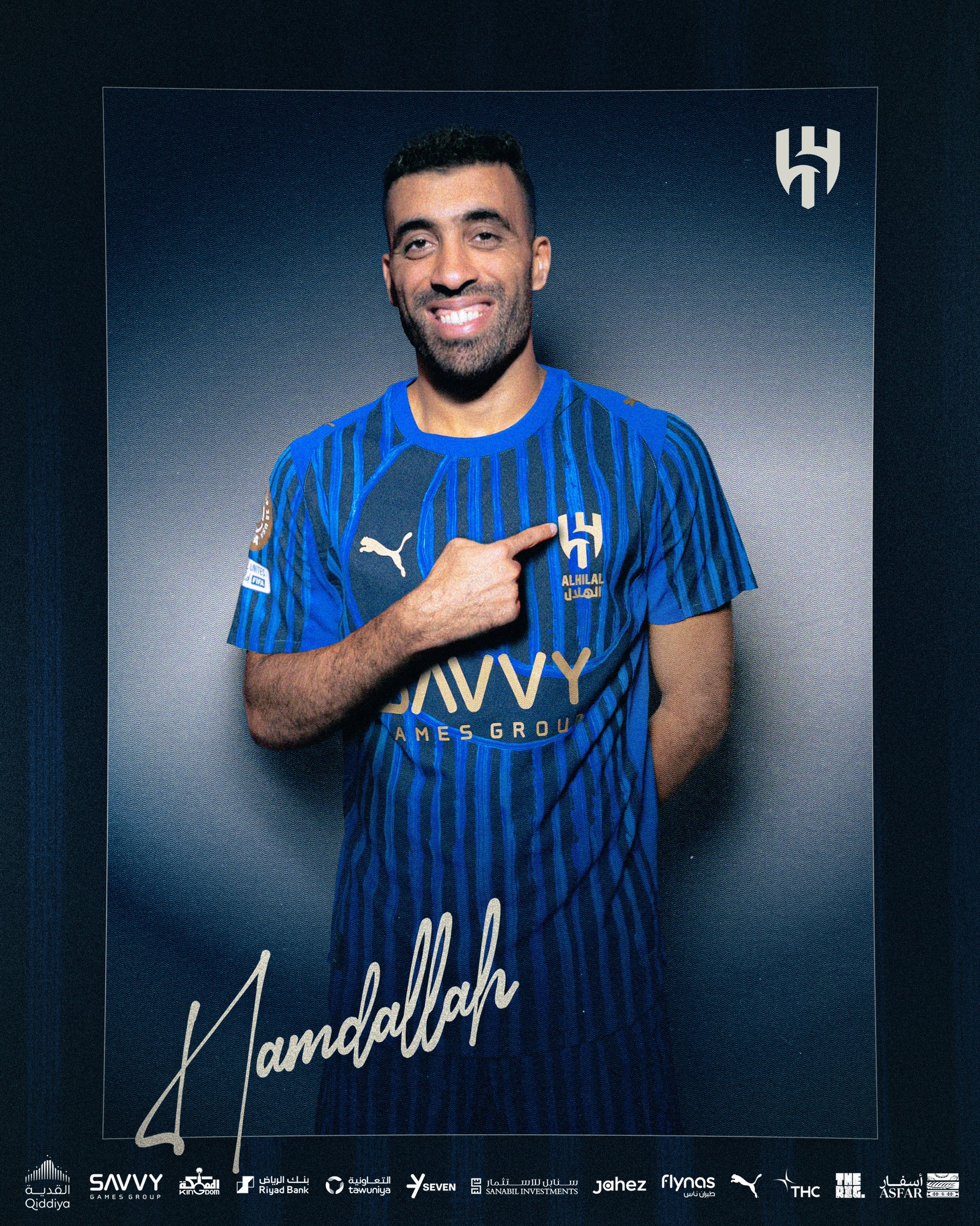 Adversário do Fluminense, Al-Hilal anuncia marroquino Abderrazak Hamdallah 