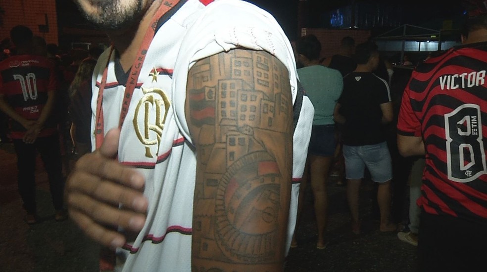 Torcedor Flamengo tatuagem maracanã morro rio de janeiro — Foto: Reprodução/TV Liberal