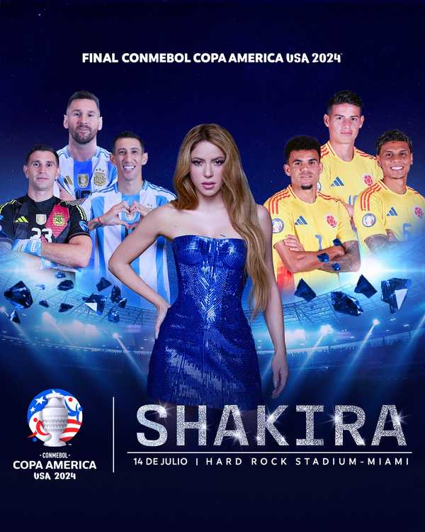 Argentina x Colômbia: final da Copa América terá show de Shakira | copa