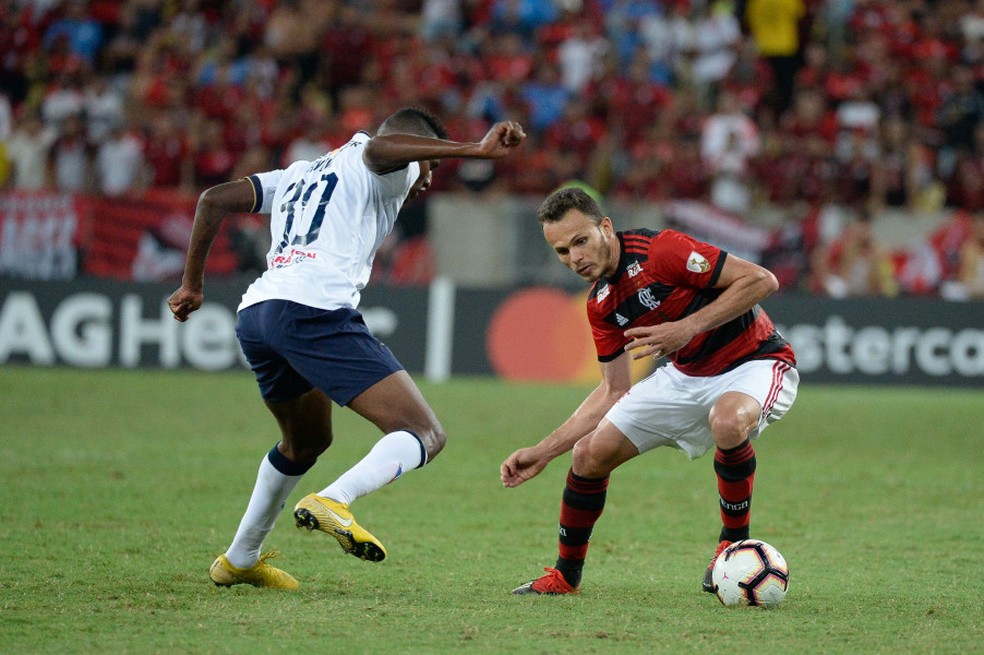 Renê: Flamengo x LDU, no Maracanã — Foto: Alexandre Vidal/Flamengo