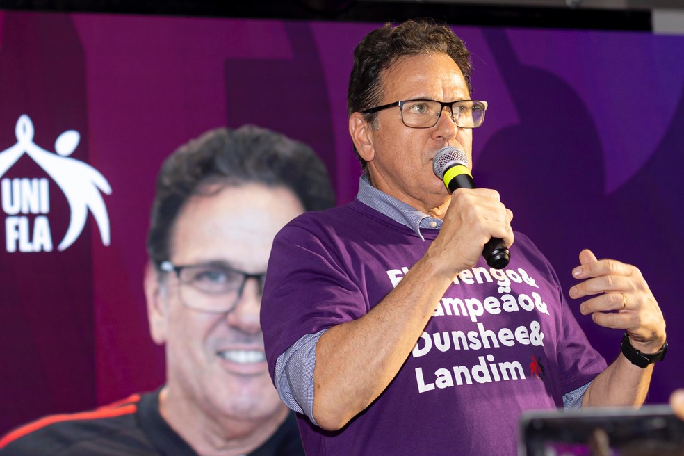 Rodrigo Dunshee no evento de lançamento de sua chapa no Flamengo