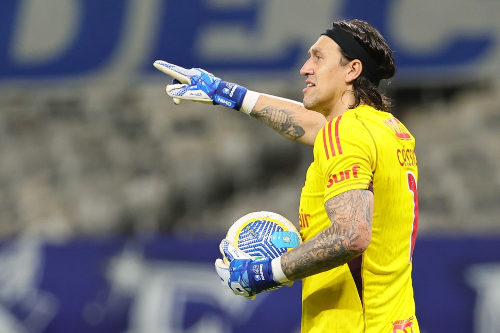 Cássio; Cruzeiro x Palmeiras — Foto: Gilson Lobo/AGIF