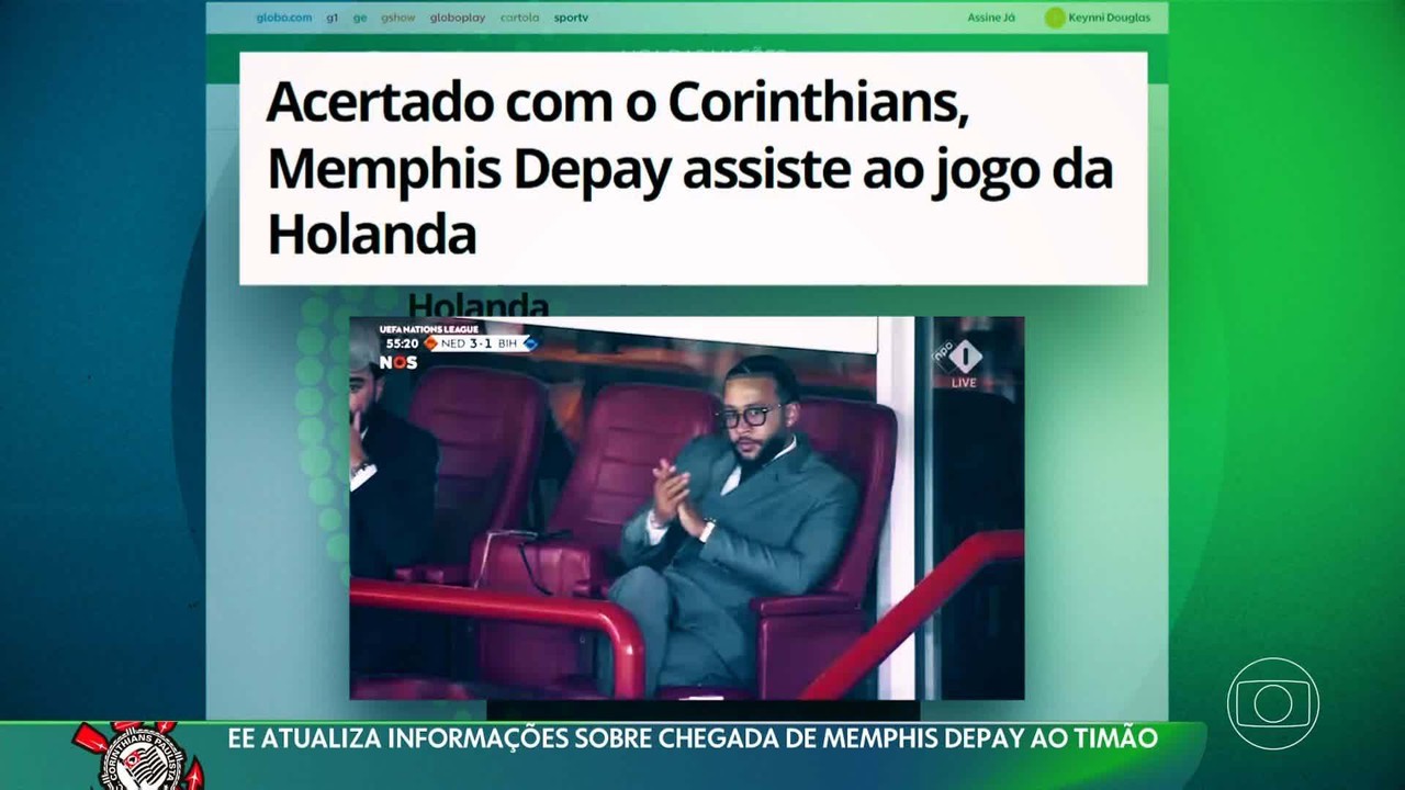 Memphis Depay realiza exames na Holanda e chegará ao Corinthians durante a semana