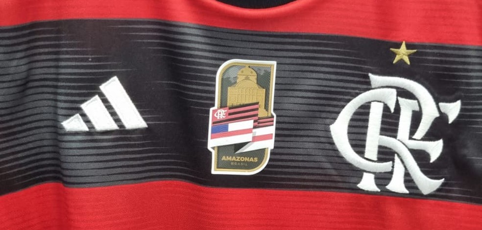 Patch do Amazonas que será usado na camisa do Flamengo contra o Audax-RJ — Foto: Divulgação