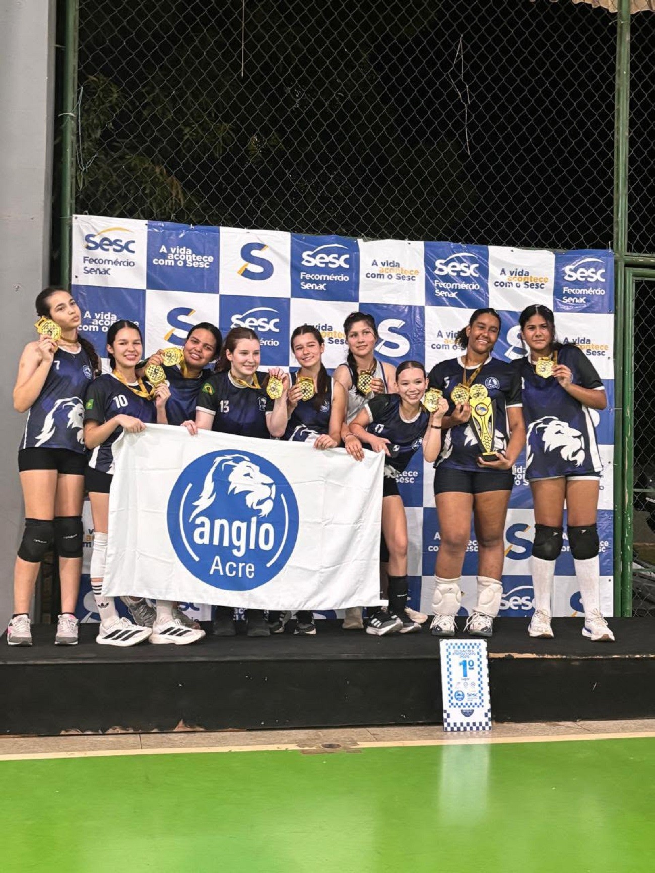 Anglo Acre bate Colégio Militar Tiradentes e é tri do Desafio de Vôlei Escolar Feminino Sub-14