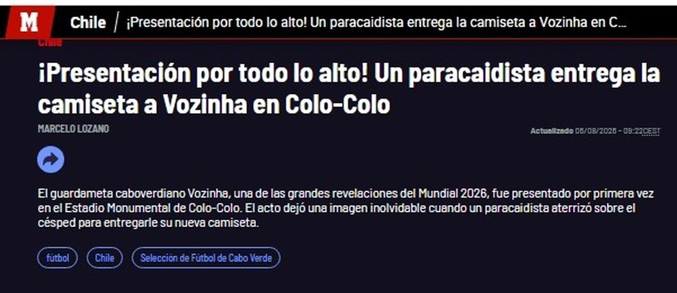 Imprensa internacional se impressiona com apresentação de Vozinha — Foto: Reprodução