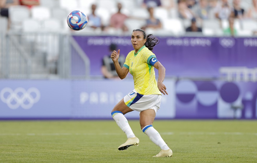 Com Marta em campo, Brasil tem missão complicada diante da Espanha nesta quarta-feira, às 12h (horário de Brasília) — Foto: Rafael Ribeiro/CBF