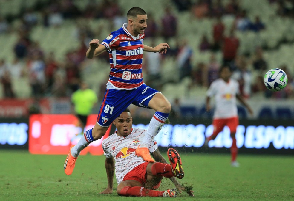 Galhardo, Nathan, Fortaleza, Bragantino — Foto: Fabiane de Paula/SVM