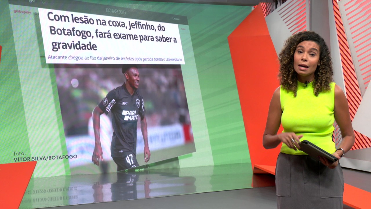 Botafogo: Jeffinho fará exame para saber gravidade de lesão na coxa