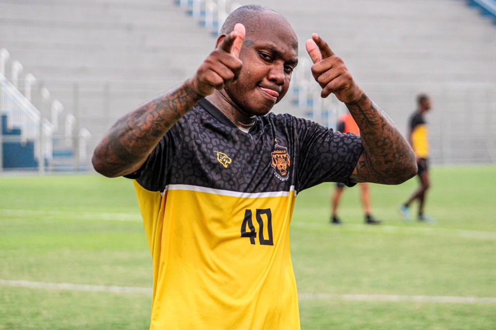 Sass&aacute; na passagem pelo Amazonas: 18 gols em 23 jogos na S&eacute;rie C do Brasileiro &mdash; Foto: Jadison Sampaio/AMFC