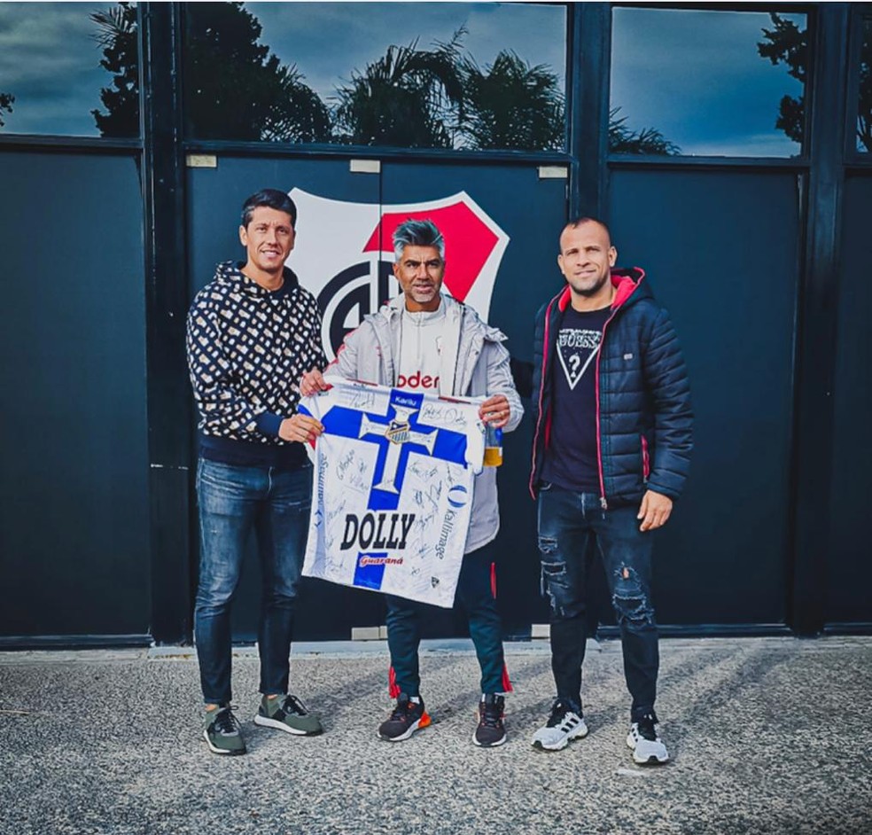 Thiago Carpini, novo técnico do São Paulo, em visita ao River Plate — Foto: Arquivo Pessoal