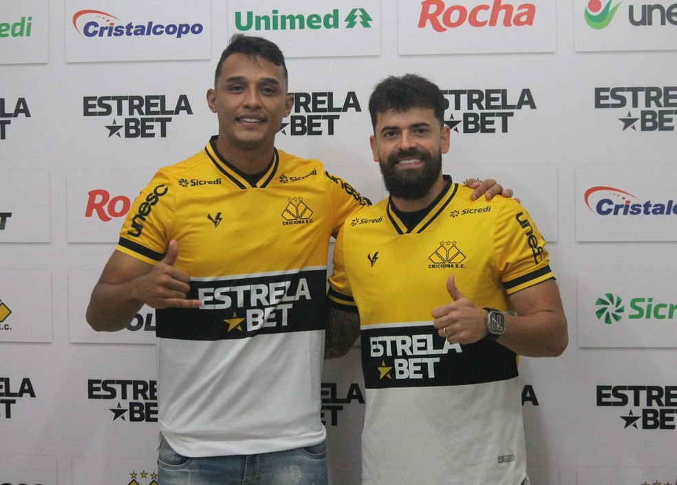 Fernando Canesin e Welinton Torrão são apresentados no Criciúma — Foto: Celso da Luz/Criciúma E.C.