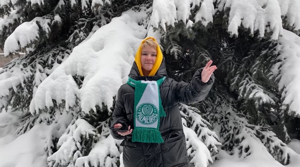 Júlia, russa apaixonada pelo Palmeiras — Foto: Arquivo pessoal