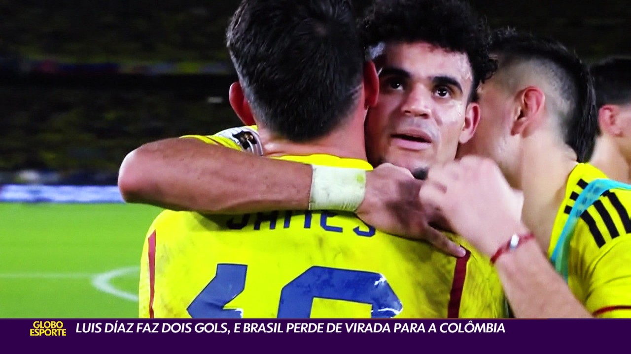 Luis Díaz faz dois gols, e Brasil perde de virada para a Colômbia